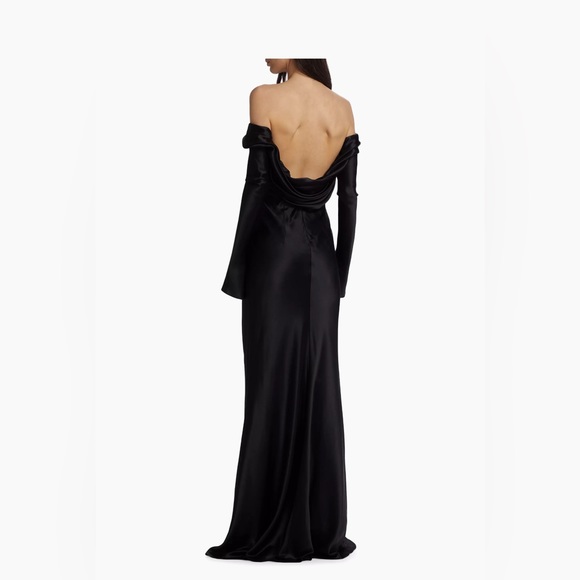 $4990 Danielle Frankel Noa Crepe Satin Gown size 8 - Picture 4 of 12